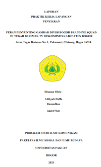 Image of E-PKL:PERAN PENYUNTING GAMBAR DIVISI BOGOR BRANDING SQUAD DI TEGAR BERIMAN TV DISKOMINFO KABUPATEN BOGOR Jalan Tegar Beriman No. 1, Pakansari, Cibinong, Bogor 16914