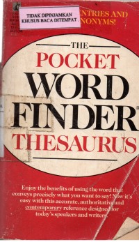 The Pocket word finder thesaurus