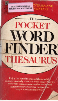 The Pocket word finder thesaurus