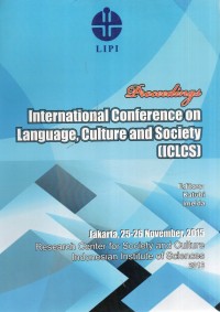 International conference on language culture society (ICLCS), Jakarta 25-26ovember 2015