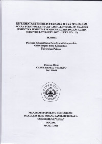 SKRIPSI: Representasi Feminitas Pembawa Acara Pria dalam Acara Survivor Let's Get Lost... Let's Goo!! ( Analisis Semiotika Feminitas Pembawa Acara Pria dalam Acara Survivor Let's Get Lost... Let's Goo!!TransTV