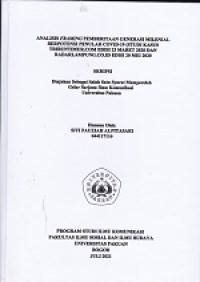 Skripsi : Analisis framing pemberitaan generasi milenial berpotensi penular covid-19 (studi kasus tribuntimur.com edisi 23 maret 2020 dan radarlampung.co.id edisi 20 mei 2020