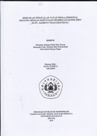 Skripsi : Hubungan penjualan tatap muka (personal selling) dengan keputusan pembelian konsumen di PT. Sadikun Niagamas raya
