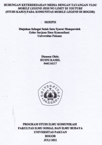 Image of SKRIPSI:Hubungan Keterdedahan Media dengan Tayangan Vlog Mobile Legend Jess No Limit di Youtube (Studi Kasus pada Komunitas Mobile Legend di Bogor)