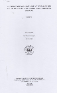 SKRIPSI : Efektivitas Kampanye Love My Self oleh BTS dalam meningkatkan Kepercayaan Diri ARMY Bandung