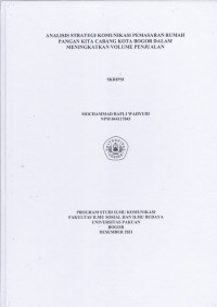 Image of SKRIPSI:Analisis Strategi Komunikasi Pemasaran Rumah Pangan Kita Cabang Bogor dalam Meningkatkan Volume Penjualan