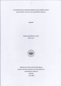 Image of SKRIPSI : Analisis Bauran Promosi Pembayaran Daring Gopay dalam Pencapaian Evolusi Dompet Digital