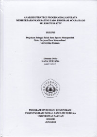 Image of SKRIPSI: Analisis Strategi Program dalam Upaya Mempertahankan Rating pada Program Acara Halo Selebriti di SCTV
