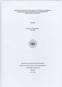 SKRIPSI: Efektivitas Sosialisasi Larangan Penjualan Produk Kosmetik secara Daring dalam Membentuk Kepatuhan Konsumen