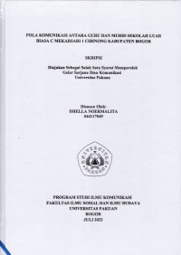 Image of SKRIPSI:Pola Komunikasi Antara Guru dan Murid Sekolah Luar Biasa C Mekarsari 1 Cibinong Kabupaten Bogor