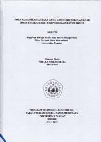 SKRIPSI:Pola Komunikasi Antara Guru dan Murid Sekolah Luar Biasa C Mekarsari 1 Cibinong Kabupaten Bogor