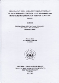 SKRIPSI: Pemanfaatan Media Sosial Tiktok @Cileungsijajan dalam Mempromosikan Kuliner Usaha Mikro Kecil dan Menengah (UMKM) Kecamatan Cileungsi Kabupaten Bogor