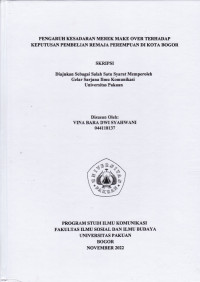 SKRIPSI: Pengaruh Kesadaran Merek Make Over terhadap Keputusan Pembelian Remaja Perempuan di Kota Bogor