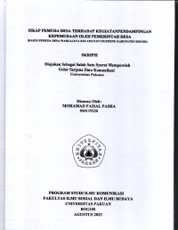 SKRIPSI: Sikap Pemuda Desa Terhadap Kegiatan Pendampingan Kepemudaan Oleh Pemerintah Desa (Kasus Pemuda Desa Wargajaya Kecamatan Cigudeng Kabupaten Bogor)