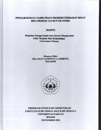SKRIPSI: Pengaruh Daya Tarik Pesan Promosi terhadap Minat Beli Produk Tas Buyvie Store
