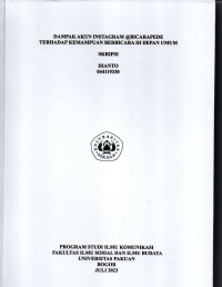 SKRIPSI: Dampak Akun Instagram @bicarapede Terhadap Kemampuan Berbicara Di Depan Umum