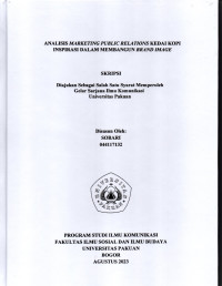 SKRIPSI : Analisis Marketing Public Relations Kedai Kopi Inspirasi dalam Membangun Brand Image