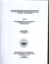 SKRIPSI: Sikap Masyarakat Desa Bojong Kabupaten Bogor Kecamatan Kemang terhadap Kebijakan Paksa Migrasi TV Analog Digital