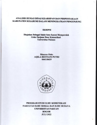 Image of SKRIPSI: Analisis Humas Dinas Kearsipan dan Perpustakaan Kabupaten Sukabumi dalam Meningkatkan Pengunjung