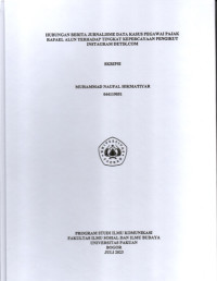 SKRIPSI: Hubungan Berita Jurnalisme Data Kasus Pegawai Pajak Rafael Alun terhadap Tingkat Kepercayaaan Pengikut Instagram Detik.com