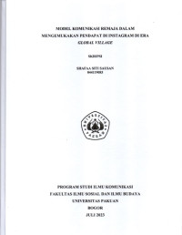 Image of SKRIPSI: Model Komunikasi Remaja dalam Mengemukakan Pendapat di Instagram di era Global Village