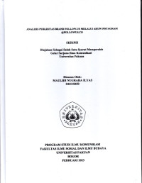 SKRIPSI: Analisis Publisitas Brand Follow.Us melalui Akun Instagram @Followus.com