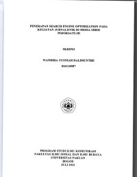 SKRIPSI : Penerapan Search Engine Optimization pada Kegiatan Jurnalistik di Media Siber Pojoksatu.id