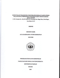 Image of SKRIPSI: Komunikasi Terapeutik Fisioterapis dengan Pasien Strok dalam Upaya Pemulihan di Rumah Sakit Umum Daerah Kota Bogor