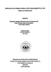 Image of SKRIPSI: Pemanfaatan Media Sosial Instagram @Revivaltvid sebagai Publikasi