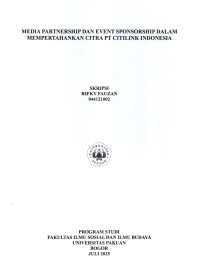 SKRIPSI: Media Partnership dan Event Sponsorship dalam Mempertahankan Citra PT Citilink Indonesia