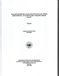 SKRIPSI: Analisis Semiotika pada Kover Majalah Tempo Edisi Mingu, 27 Agustus 2023 
