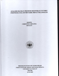 SKRIPSI: Analisis Bauran Restoran Gyuniku Indonesia dalam Menarik Minat Pelanggan