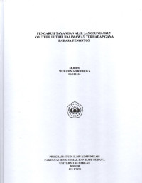 SKRIPSI: Pengaruh Tayangan Alir Langsung Akun Youtube Luthfi Halimawan terhadap Gaya Bahasa Penonton