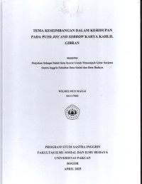 SKRIPSI: Tema Keseimbangan dalam Kehidupan pada Puisi Joy and Sorrow Karya Kahlil Gibran