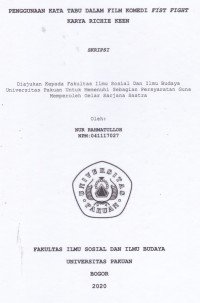 Skripsi : Penggunaan kata tabu dalam film komedi fist fight karya richie keen