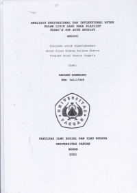 SKRIPSI:Analisis Derivasional dan Infleksional Afiks dalam Lirik Lagu pada Playlist Today's Top Hits Spotify
