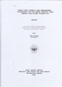 SKRIPSI:Tindak Tutur Direktif yang Mencerminkan Diskriminasi Ras dan Gender terhadap Tokoh Sentral Film Hidden Figures 2016