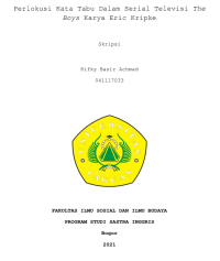 SKRIPSI: Perlokusi Kata Tabu dalam Serial Televisi The Boys Karya Eric Kripke