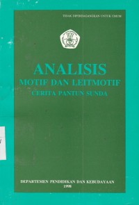 Analisis Motif dan Leitmotif Cerita Pantun Sunda