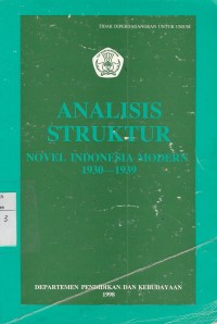 Analisis Struktur Novel Indonesia Modern 1930-1939