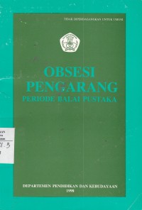 Obsesi Pengarang Periode Balai Pustaka