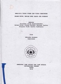 Skripsi: Analisis Tokoh Utama dan Tokoh Pendukung dalam novel Tarian Bumi karya Oka Rusmini