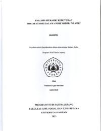 Image of SKRIPSI: Analisis Hierarki Kebutuhan Tokoh Miyori dalam Anime Miyori No Mori