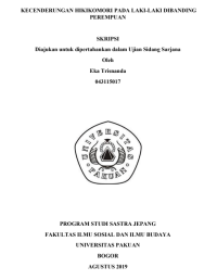 SKRIPSI: Kecenderungan Hikikomori pada Laki-laki dibanding Perempuan