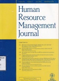 Human Resource Management Journal Vol. 21 Number 3 July 2011