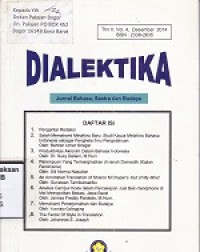 Dialektika : Jurnal Bahasa, Sastra dan Budaya Thn II, Vol. 4, Desember 2014