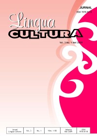 Jurnal Lingua Cultura Vol. 3 No. 1 Mei 2009