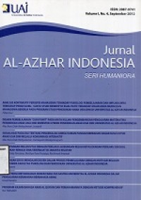 Jurnal Al-Azhar Indonesia : Seri Humaniora Vol 1, No. 4 September 2012