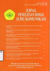 Jurnal Penelitian Sosial Ilmu Komunikasi Vol. 1 No. 1 Agustus 2017 - Januari 2018