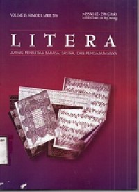 LITERA : Jurnal Bahasa, Sastra dan Pengajarannya Vol 15, No. 1, April 2016